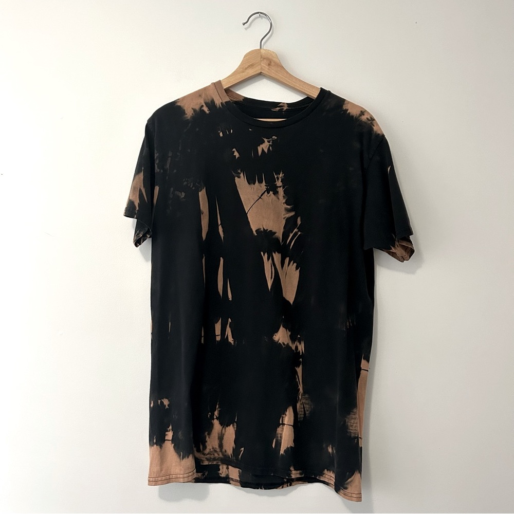 Vintage Black Tie Dye Short Sleeve T-Shirt XS-S